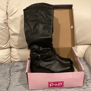 EDL presents POP Freeway Black size 8M boots (originally purchased at JCPenny)